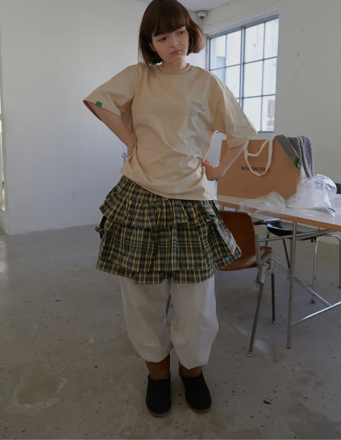 노컨텐츠 프릴미니스커트 상품이미지1