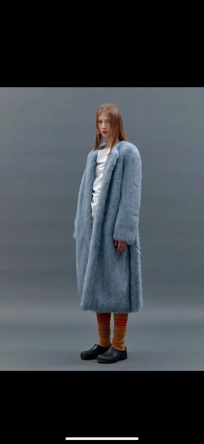 낸시부 퍼 코트 Boucle fur long coat (m) 상품이미지2