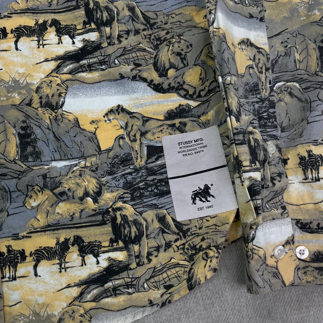 95 스투시 월드 트라이브 사파리 셔츠 상품이미지3