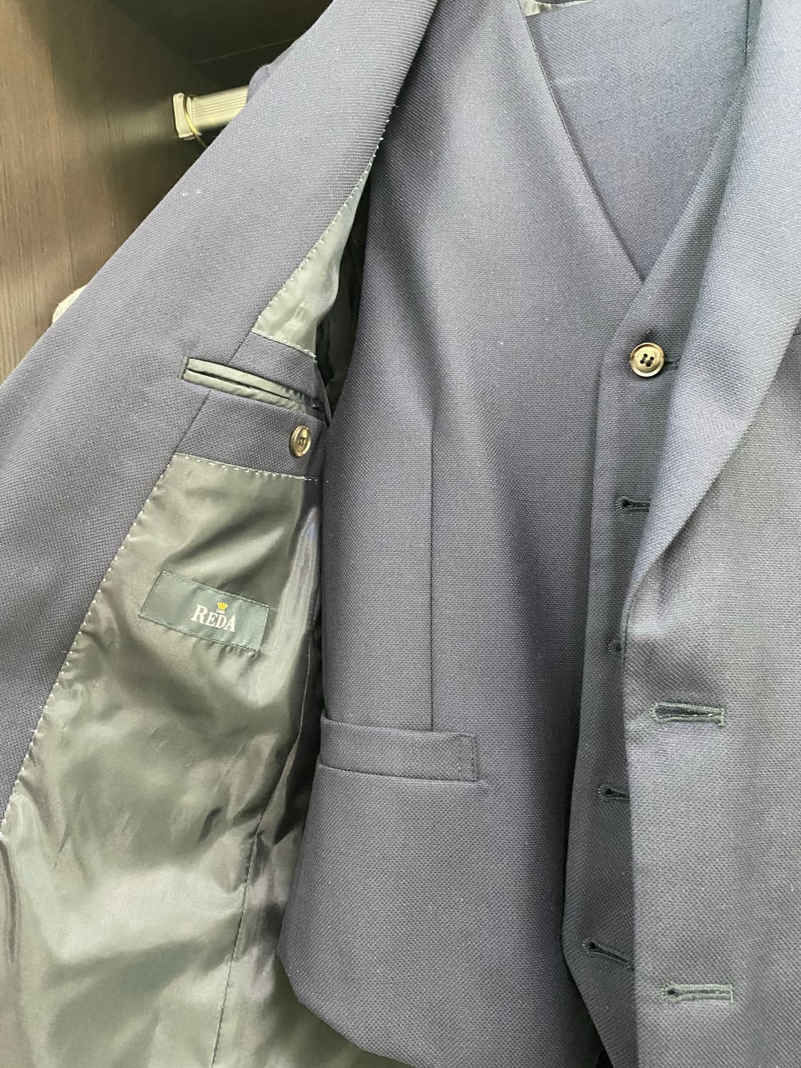 [판매] BON REDA원단 네이비 쓰리피스 수트(95Size) 상품이미지2