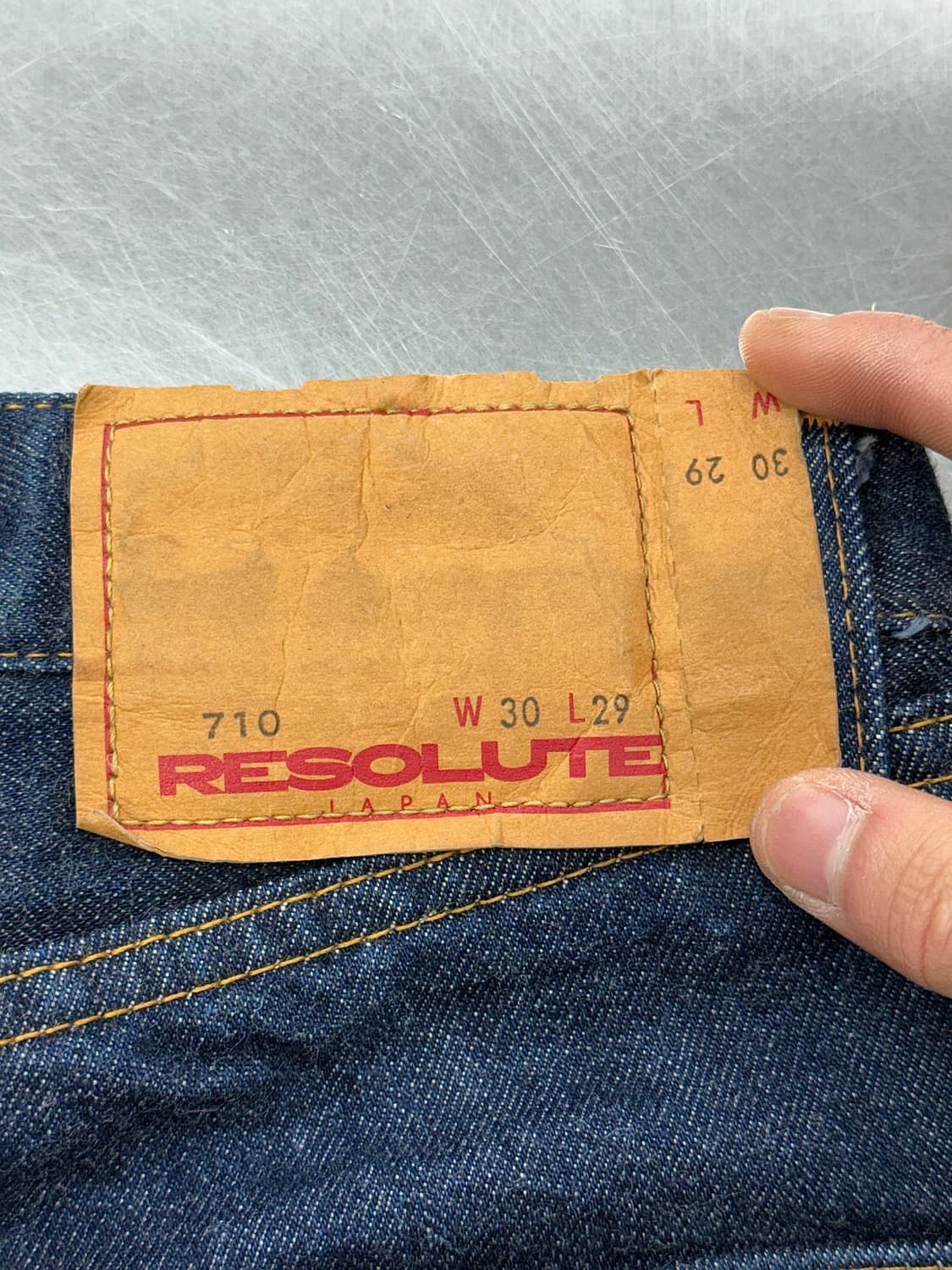 레졸루트 710 원워시 인디고 블루 데님 팬츠 상품이미지9