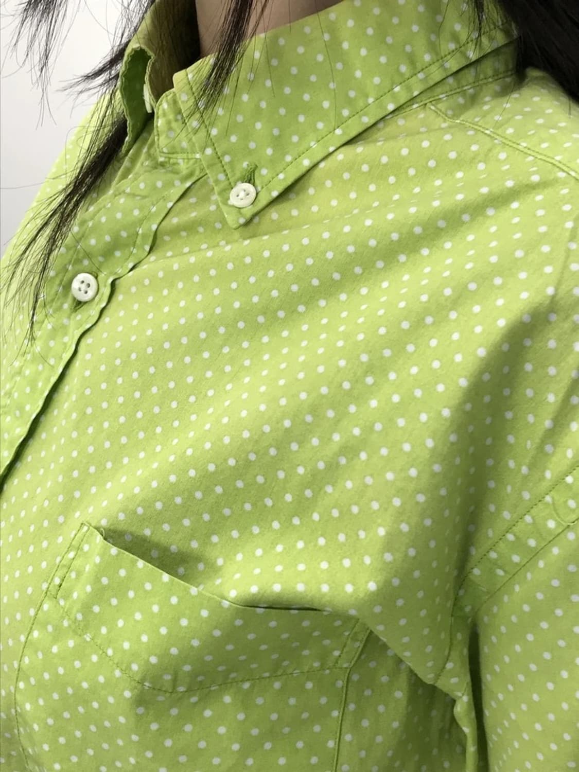 UNITED ARROWS Lime Dot Shirt 상품이미지4