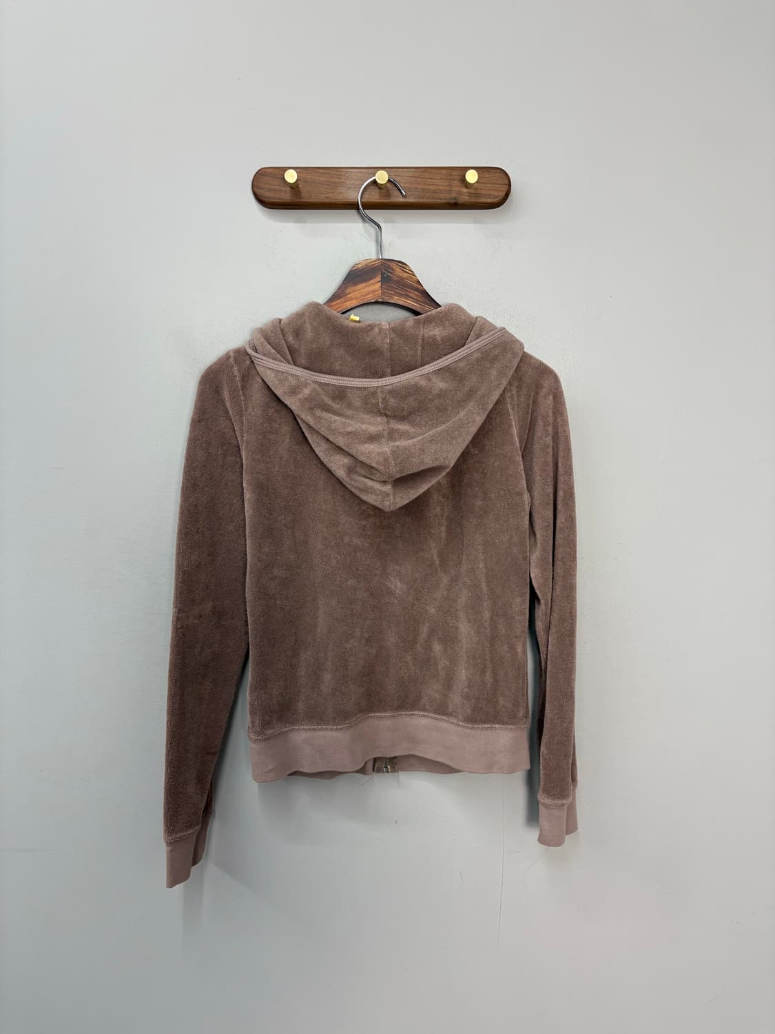 쥬시꾸뛰르 벨벳 y2k 브라운 후드집업 A2752 상품이미지4