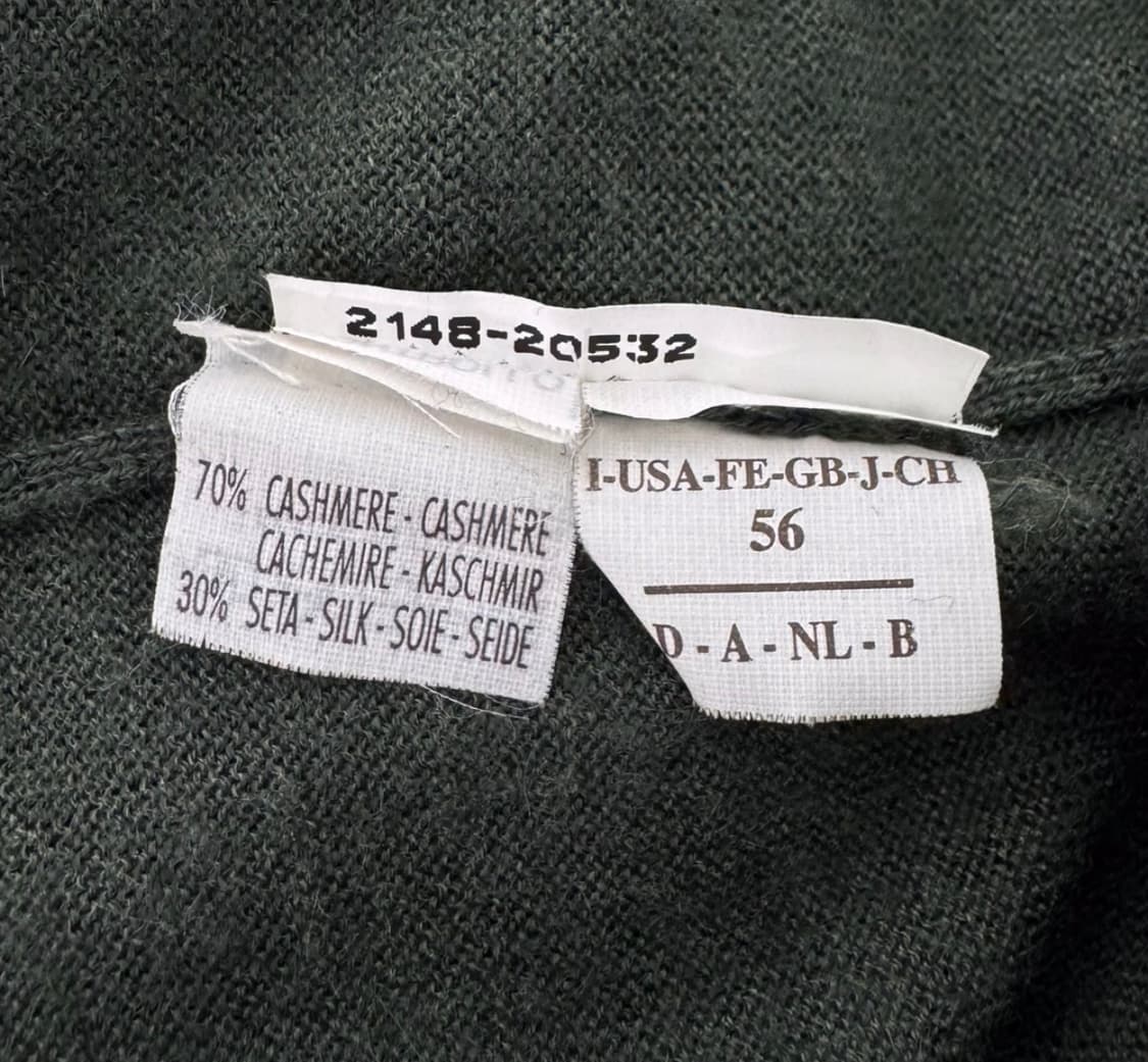 [56] 브루넬로 쿠치넬리 남성 실크 캐시미어 컨버터블 니트 가디건 카키 상품이미지9