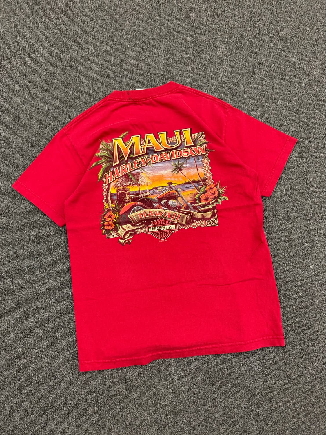 M)할리데이비슨 빈티지 프린팅 Maul Hawaii 반팔 상품이미지4