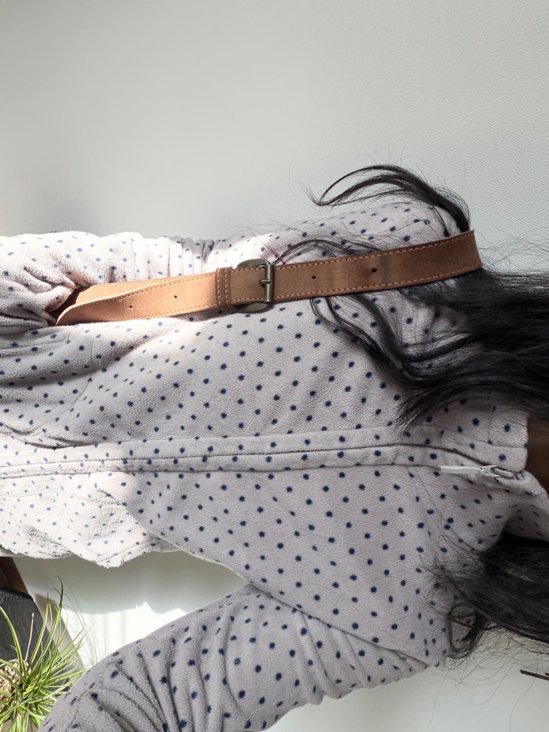 dot patterned zip-up 상품이미지2