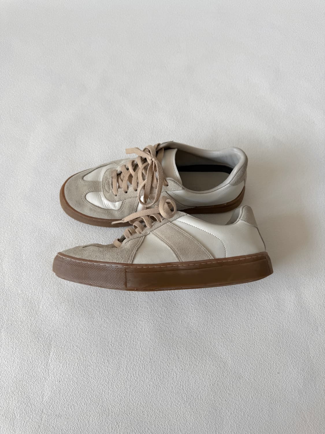 [255]Pre owned 레더&스웨이드 독일군 스니커즈 상품이미지1