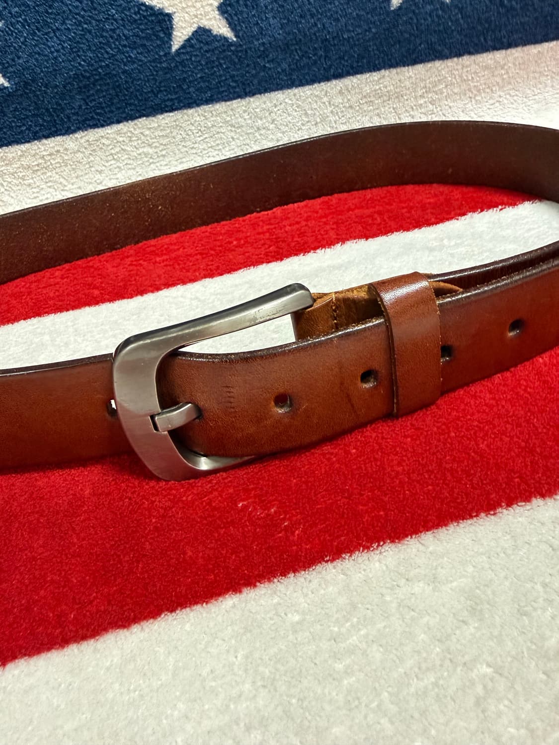 빈티지레더벨트 Cowhide Leather belt 브라운 가죽벨트 상품이미지2