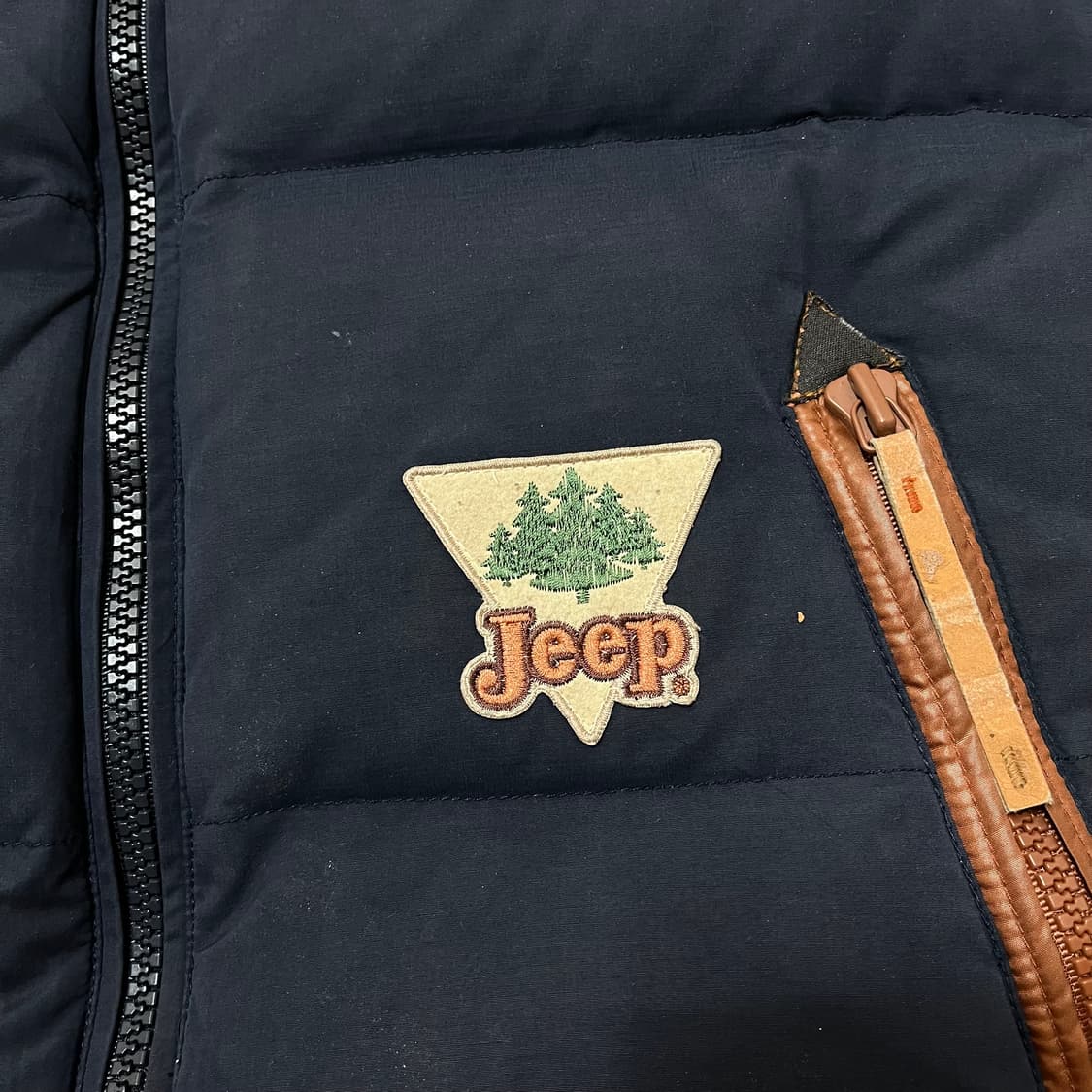 지프 Jeep 빈티지 패치 패딩 조끼 L(100) 상품이미지6