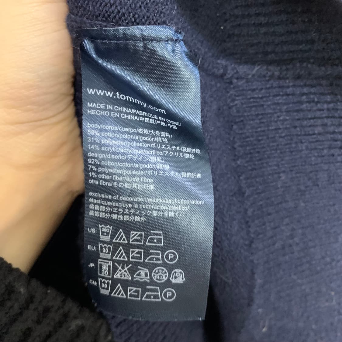 타미힐피거 빈티지 노르딕 사슴 패턴 니트 스웨터 네이비 S 상품이미지4