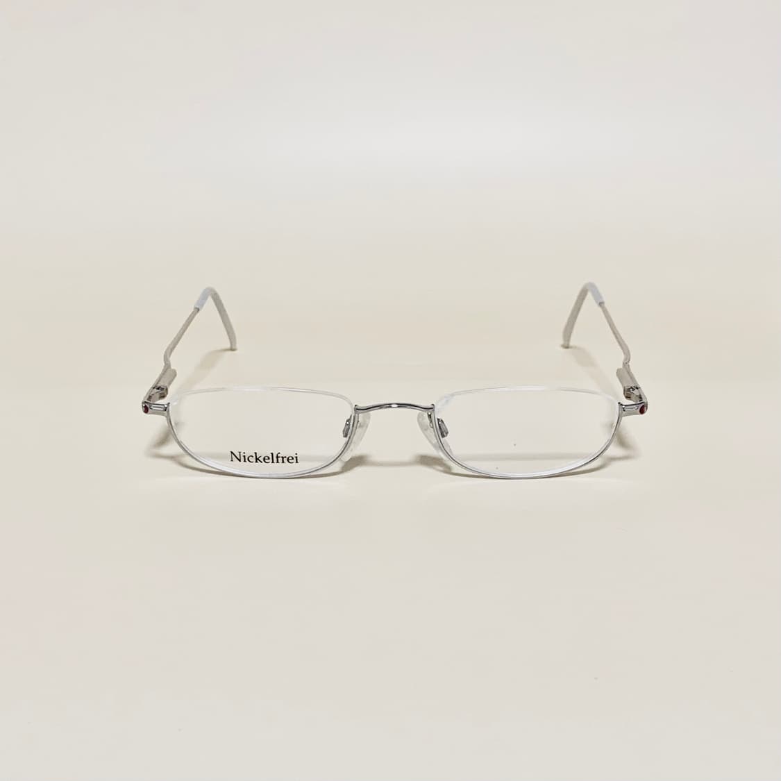 872 역반무테 안경 슬림 직사각 실버 메탈 데일리 남녀공용 데드스탁 상품이미지1