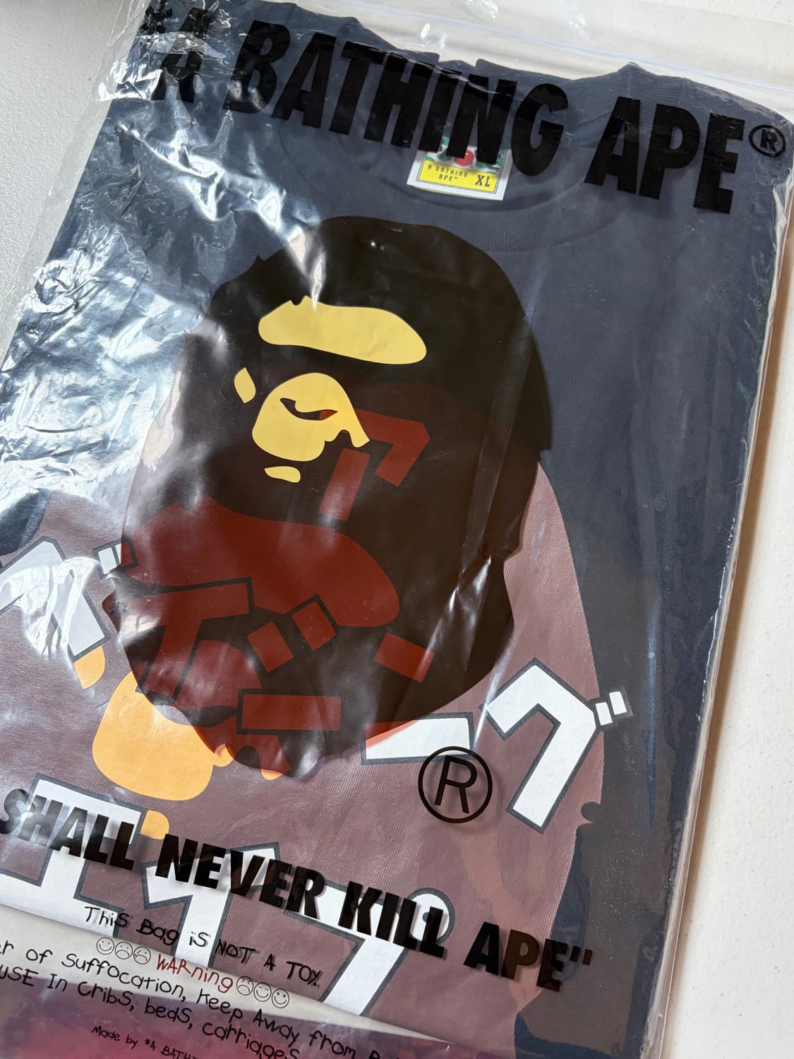 베이프 에이프 헤드 카타카나 롱슬리브 XL 상품이미지2