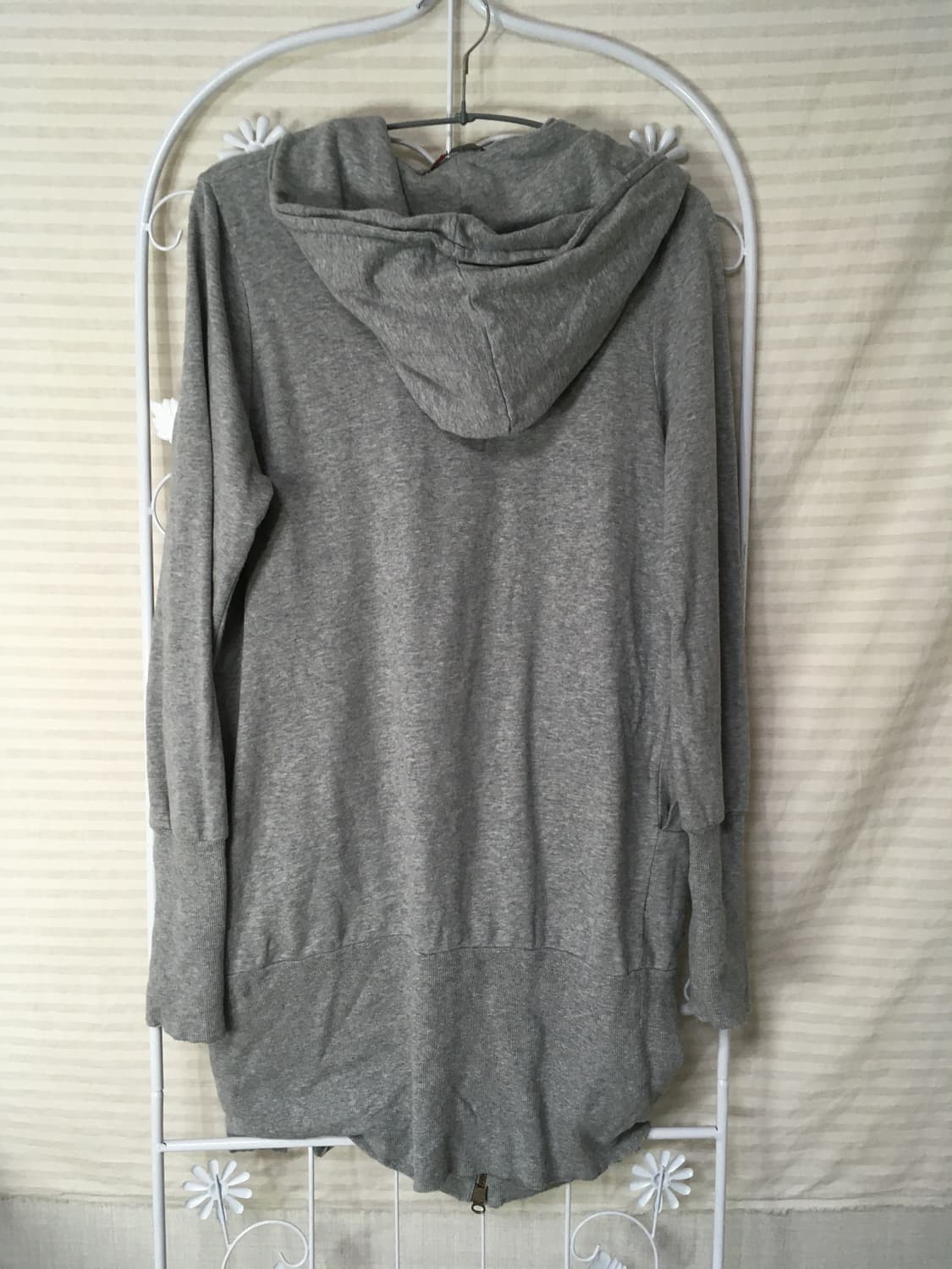 빈티지 그레이 롱 후드 집업 y2k 스트릿 갸루 펑키 일본빈티지677 상품이미지2