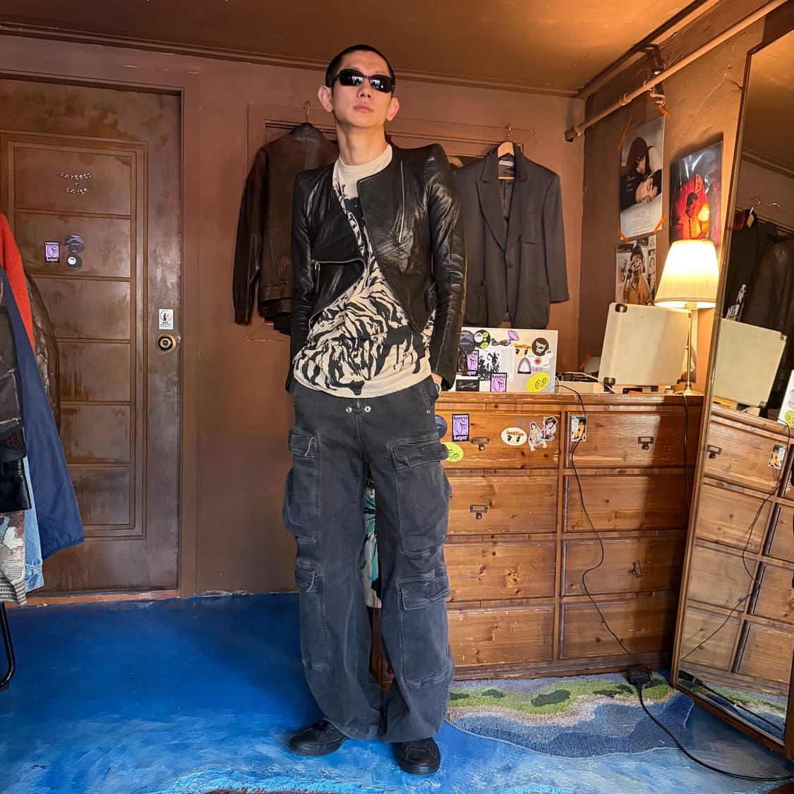 Asymmetric Lambskin Avant-Garde Jacket 상품이미지2