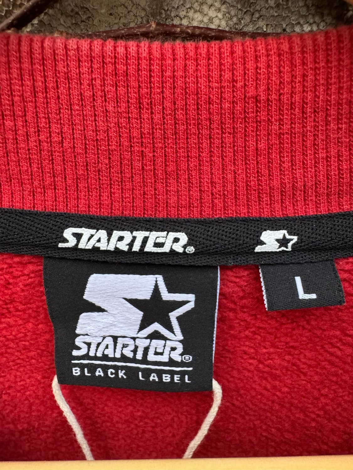 스타터 블랙라벨 빈티지 프린팅 웜업 스웻 셔츠 맨투맨 레드 L 상품이미지4
