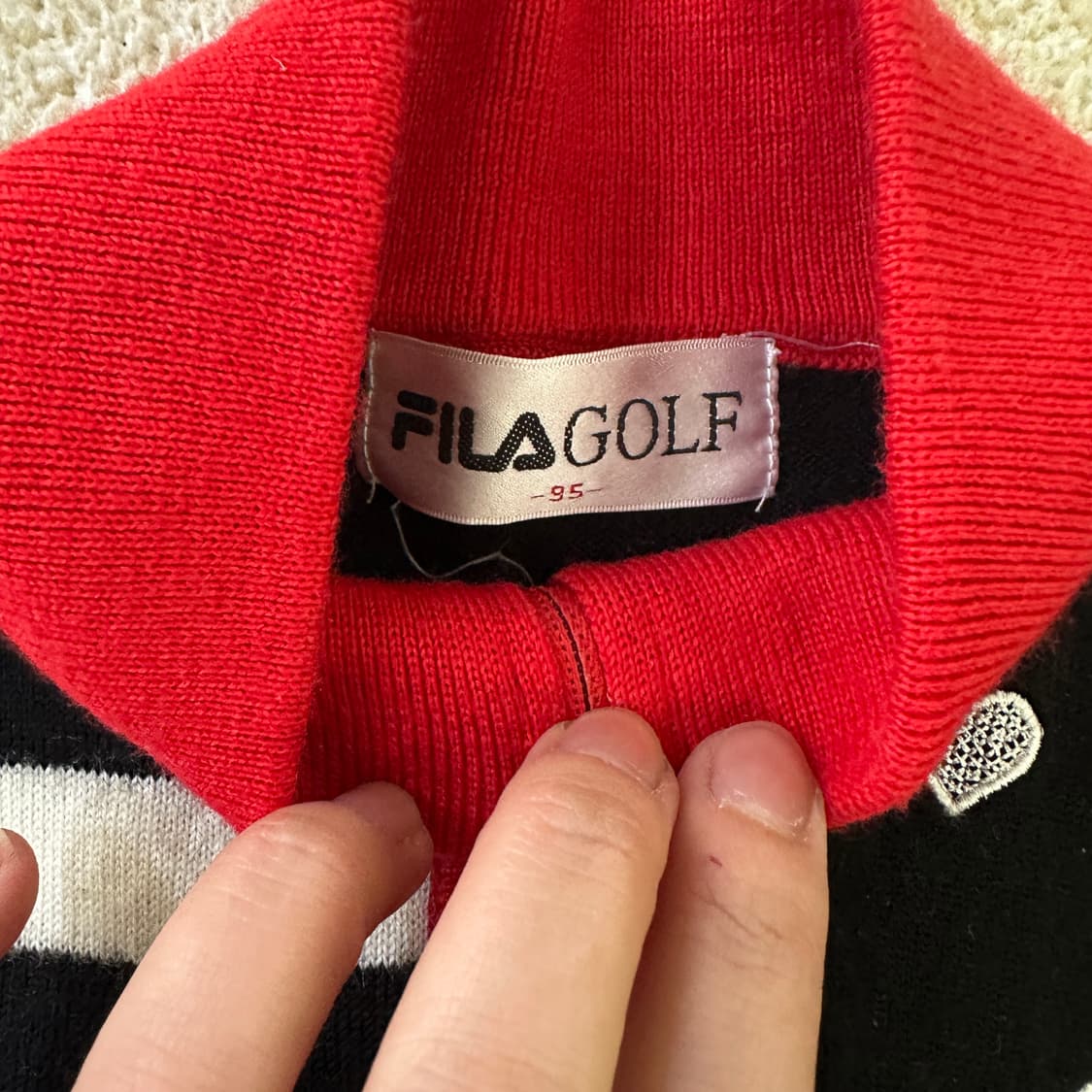 95 휠라 골프 스트라이프 니트조끼 0324D 상품이미지2