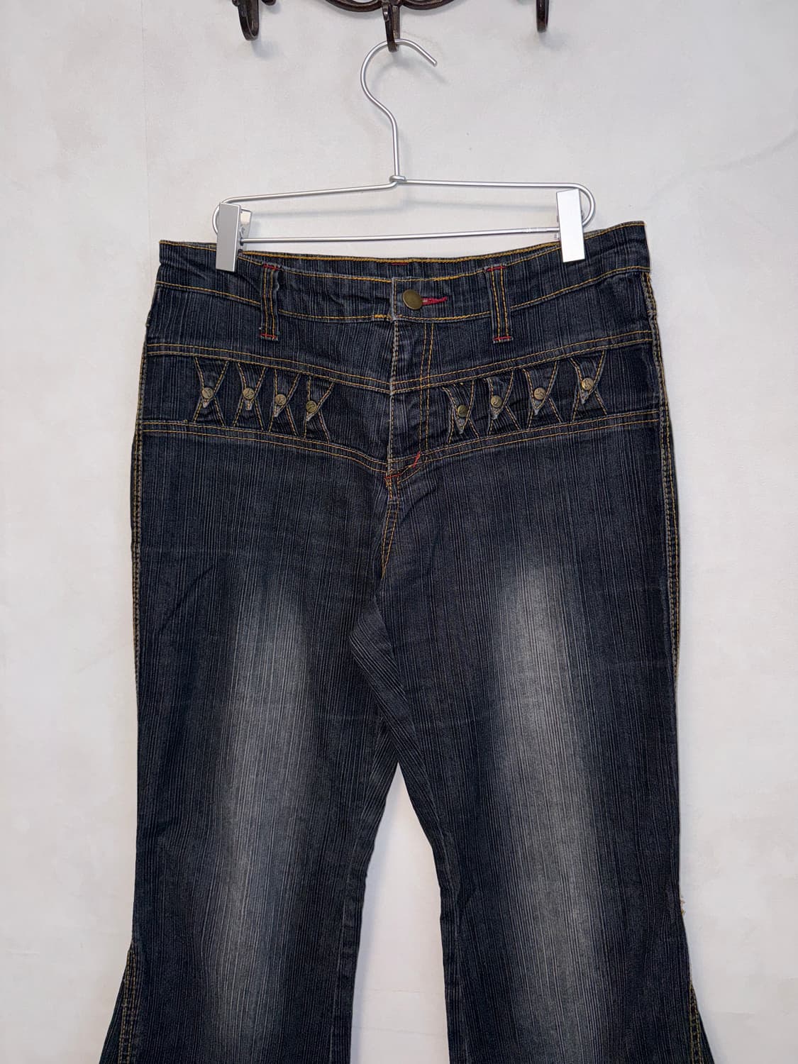 Washing denim western button 부츠컷팬츠 상품이미지2
