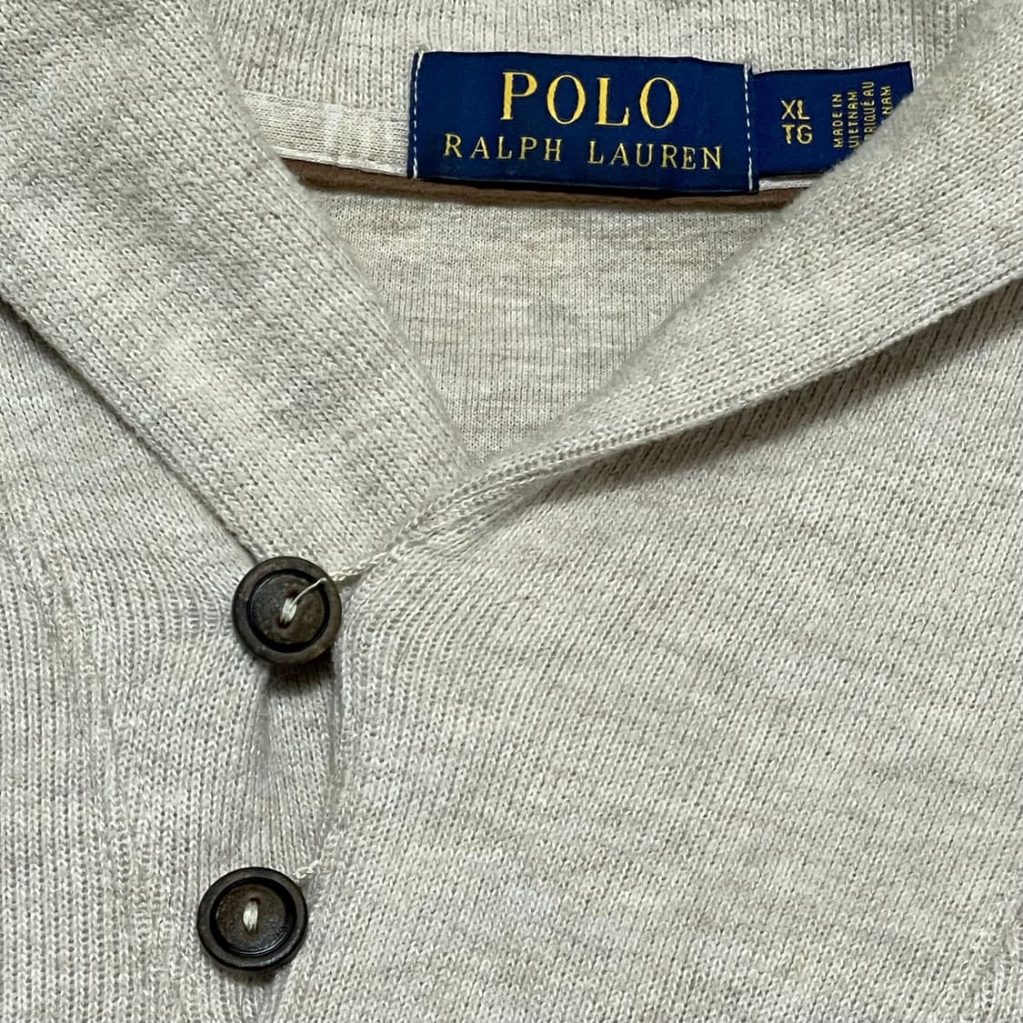 [XL] 폴로 랄프로렌 빈티지 숄카라 니트 오트밀 상품이미지2