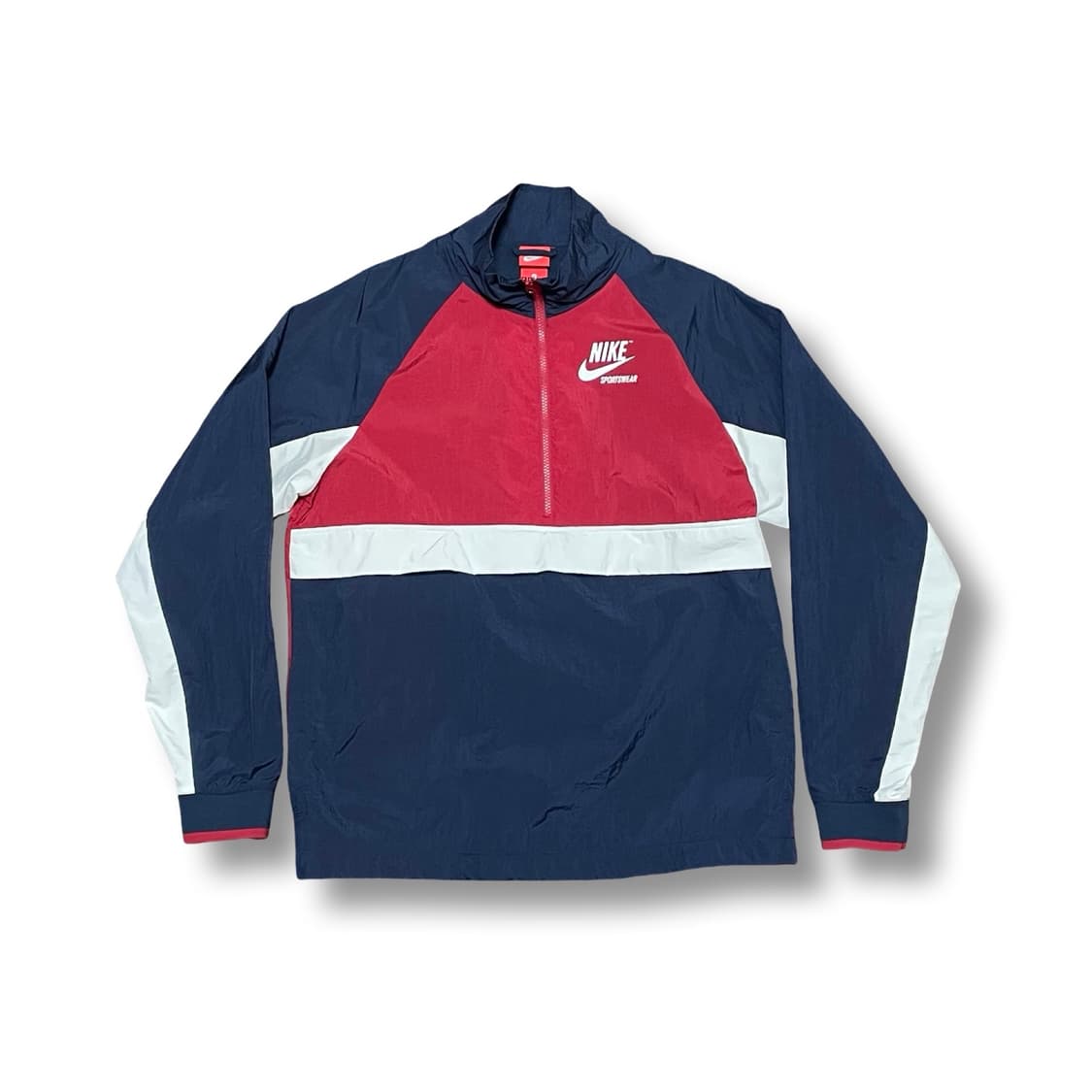 [M] 나이키 우븐 아노락 바람막이 네이비/레드/화이트 상품이미지1