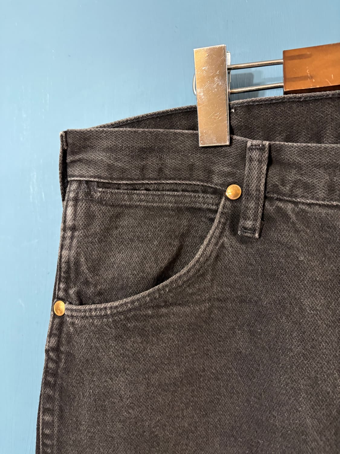 90‘s vtg Wrangler Black denim pant. 상품이미지4