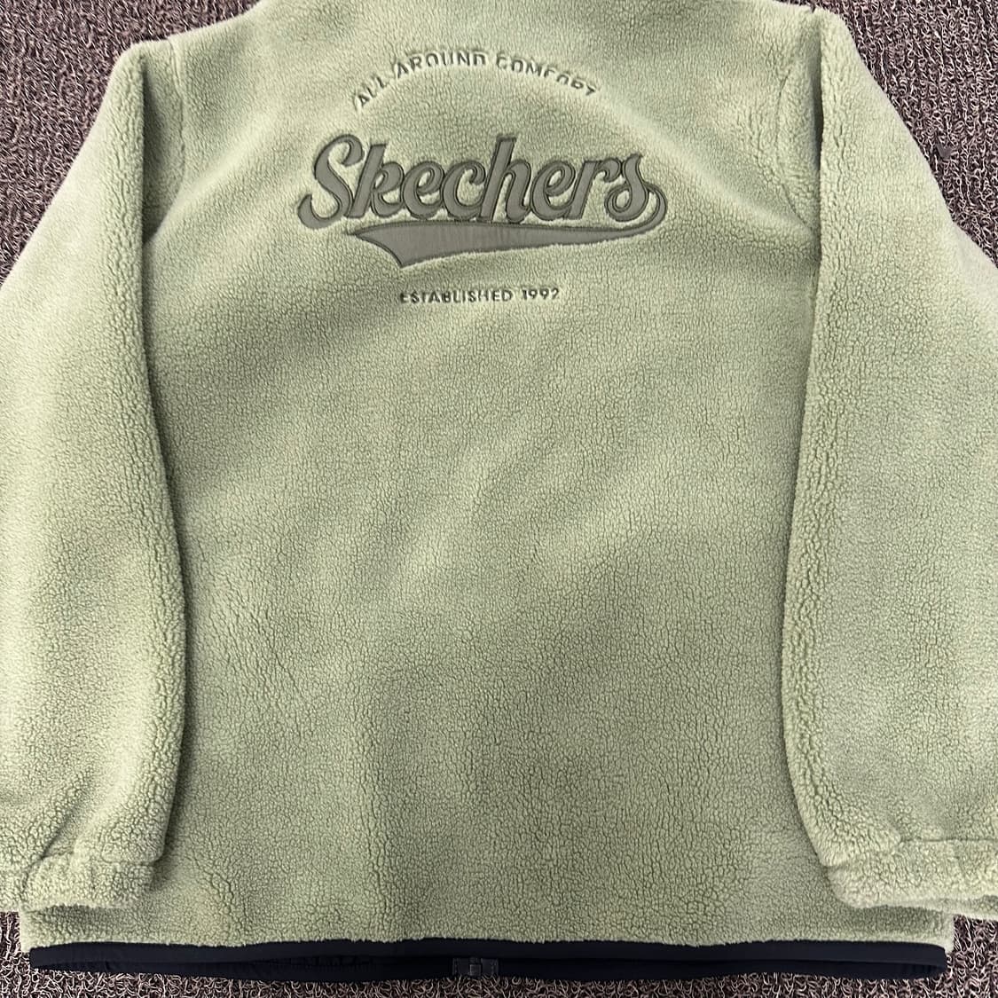 SKECHERS 스케쳐스 뽀글이 털 후리스 자켓 카키 105(XL) 상품이미지6