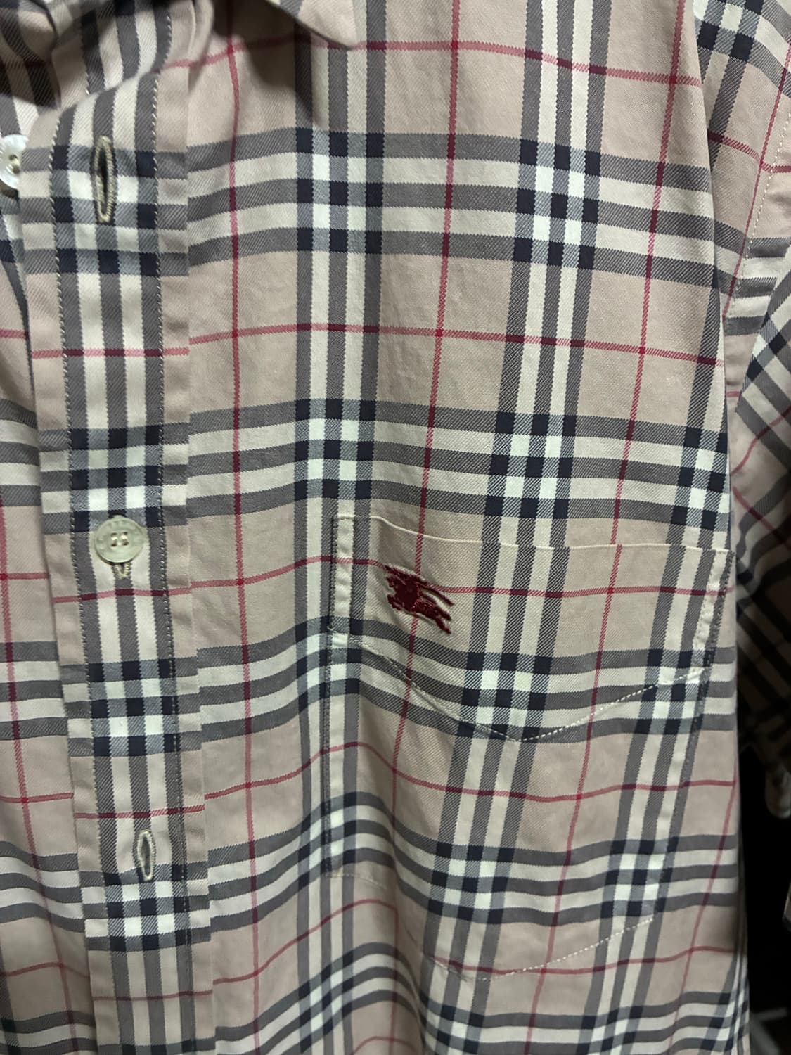 [정품] 버버리 반팔 셔츠 M/95 상품이미지2