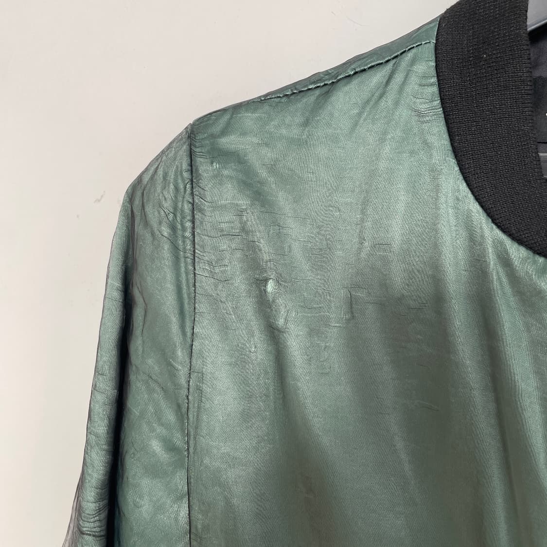 질스튜어트 망사 레이어드 그린 블루종 봄버 상품이미지4