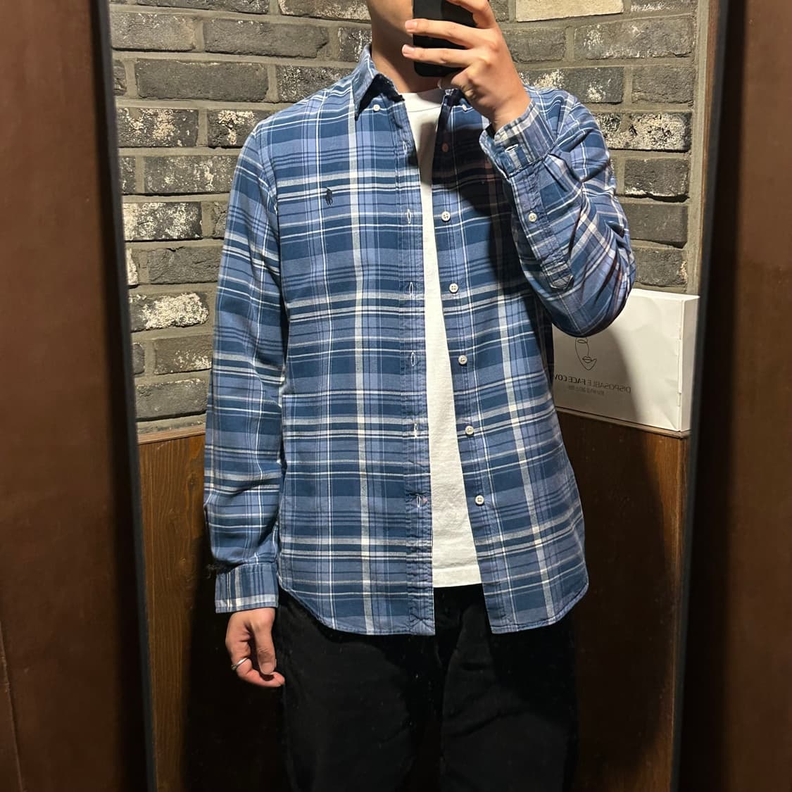 M) 폴로 랄프로렌 클래식핏 옥스포드 체크 셔츠 상품이미지7