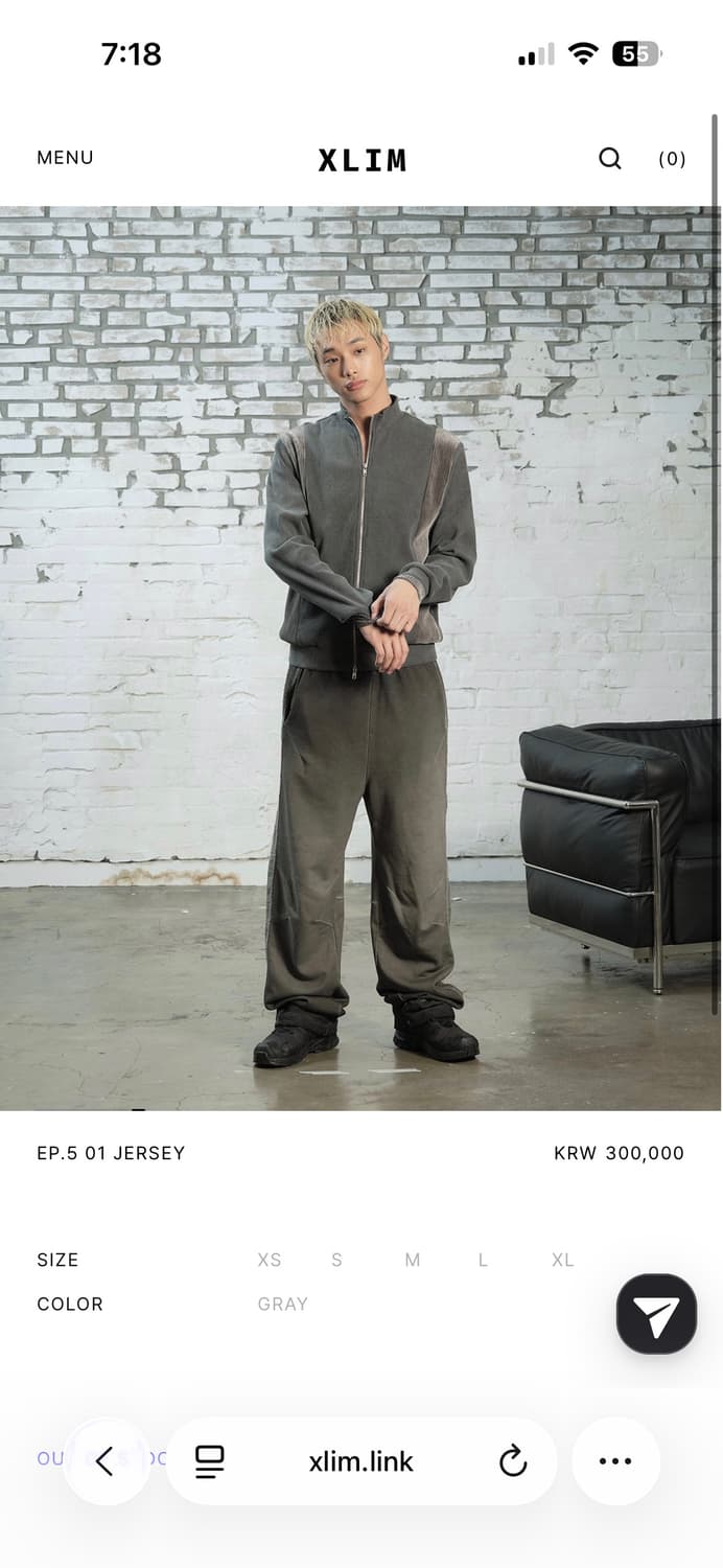 xlim ep.5 grey 저지 2사이즈 판매합니다 상품이미지4