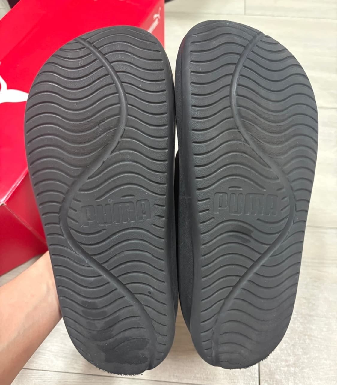 푸마 웨이브 플립 쪼리 230 굽3cm 블랙 상품이미지4