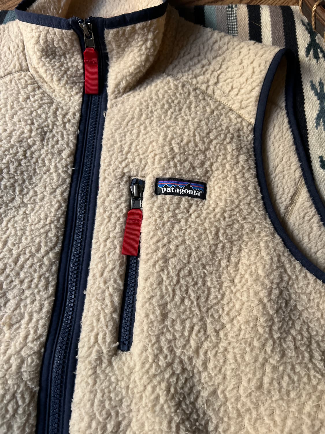 [M]파타고니아 레트로 화이트 플리스 베스트 상품이미지4