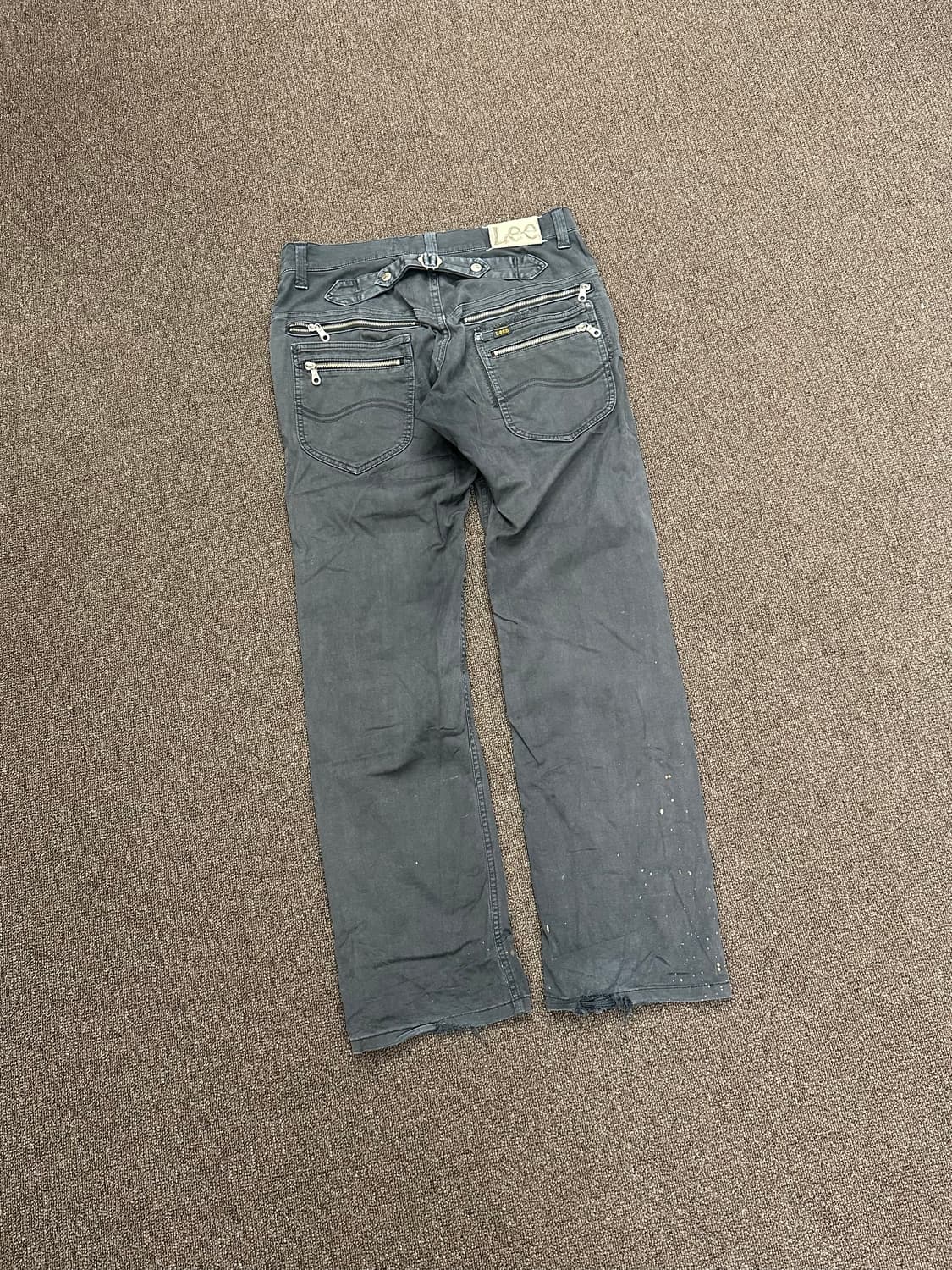 30)Lee 빈티지 지퍼 신치백 디테일 네이비 코튼 팬츠 상품이미지7