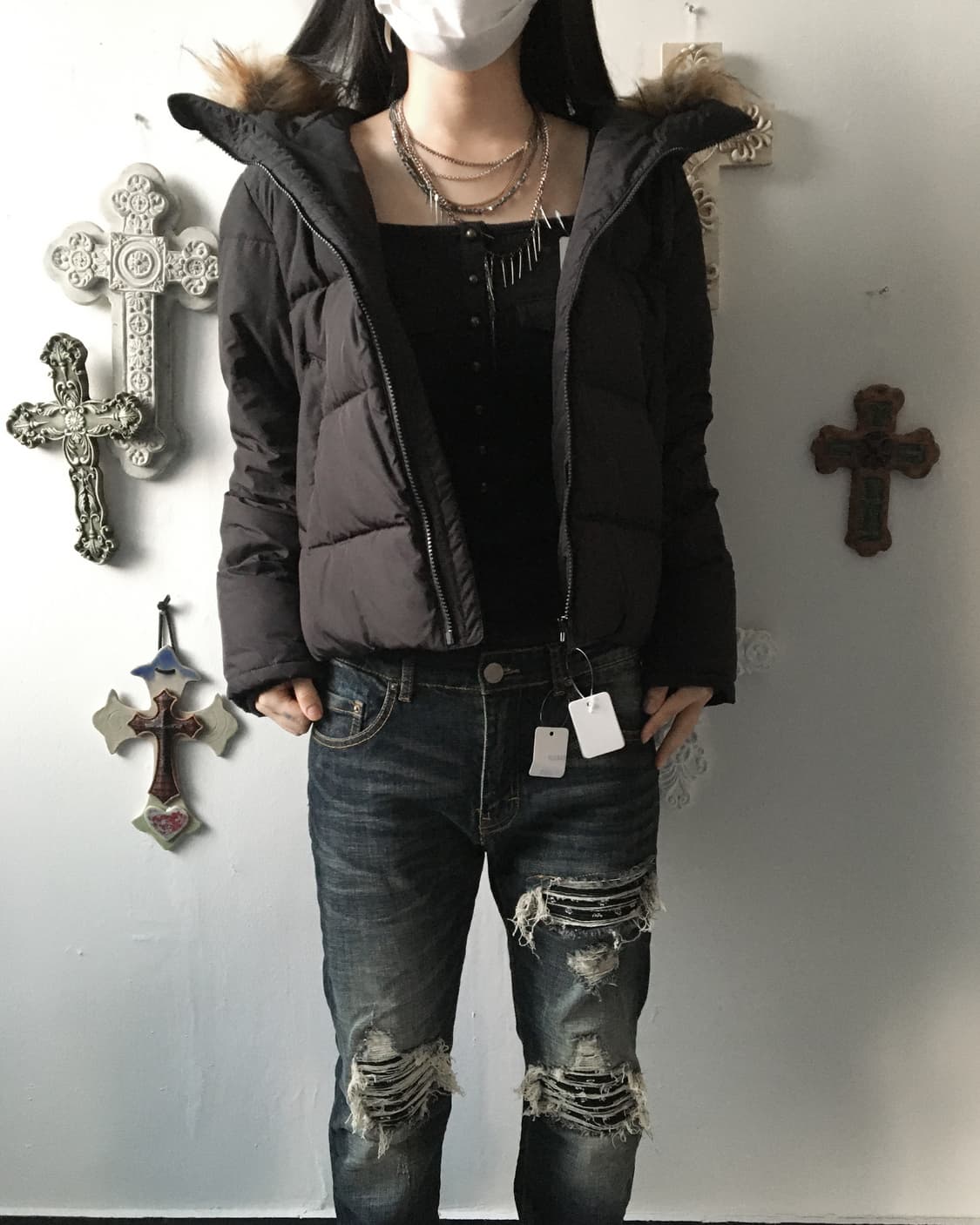 fake fur hood jumper 상품이미지6