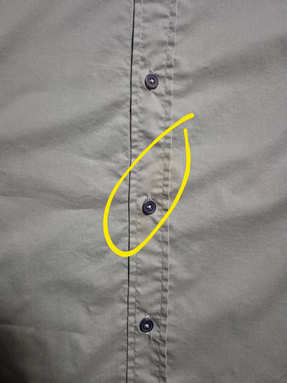 시스템옴므 코튼 셔츠 95 카키 상품이미지4