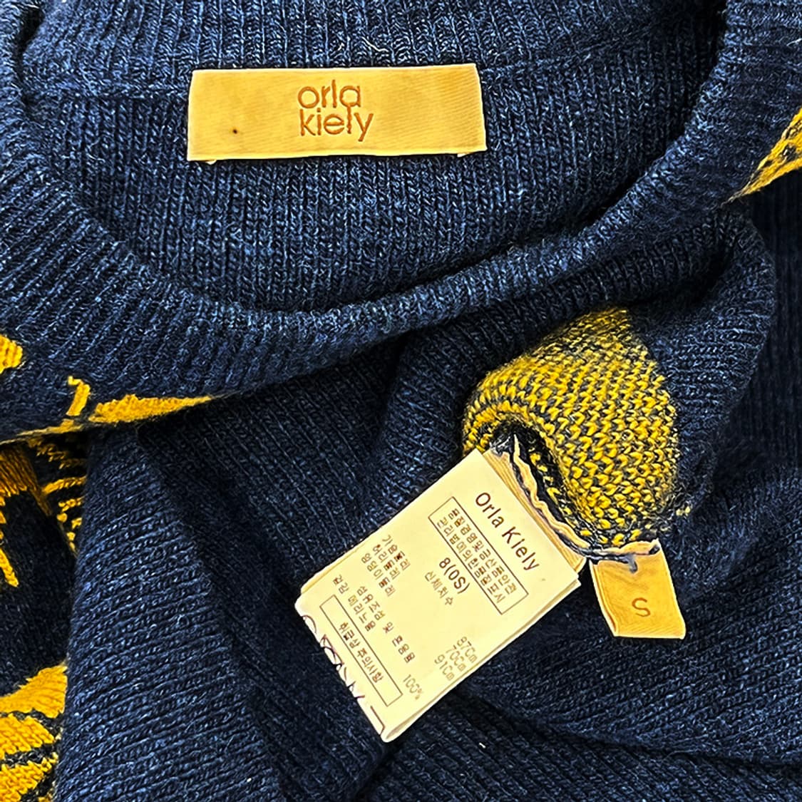 올라 키엘리 투톤 순모 니트 상의 44 상품이미지3