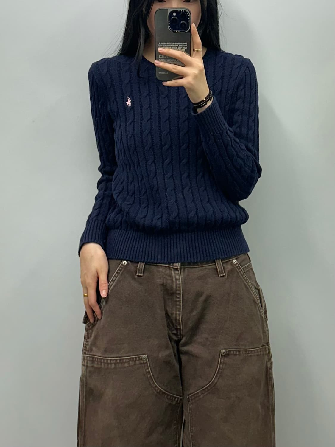 폴로 랄프로렌 네이비 꽈배기 니트 상품이미지1