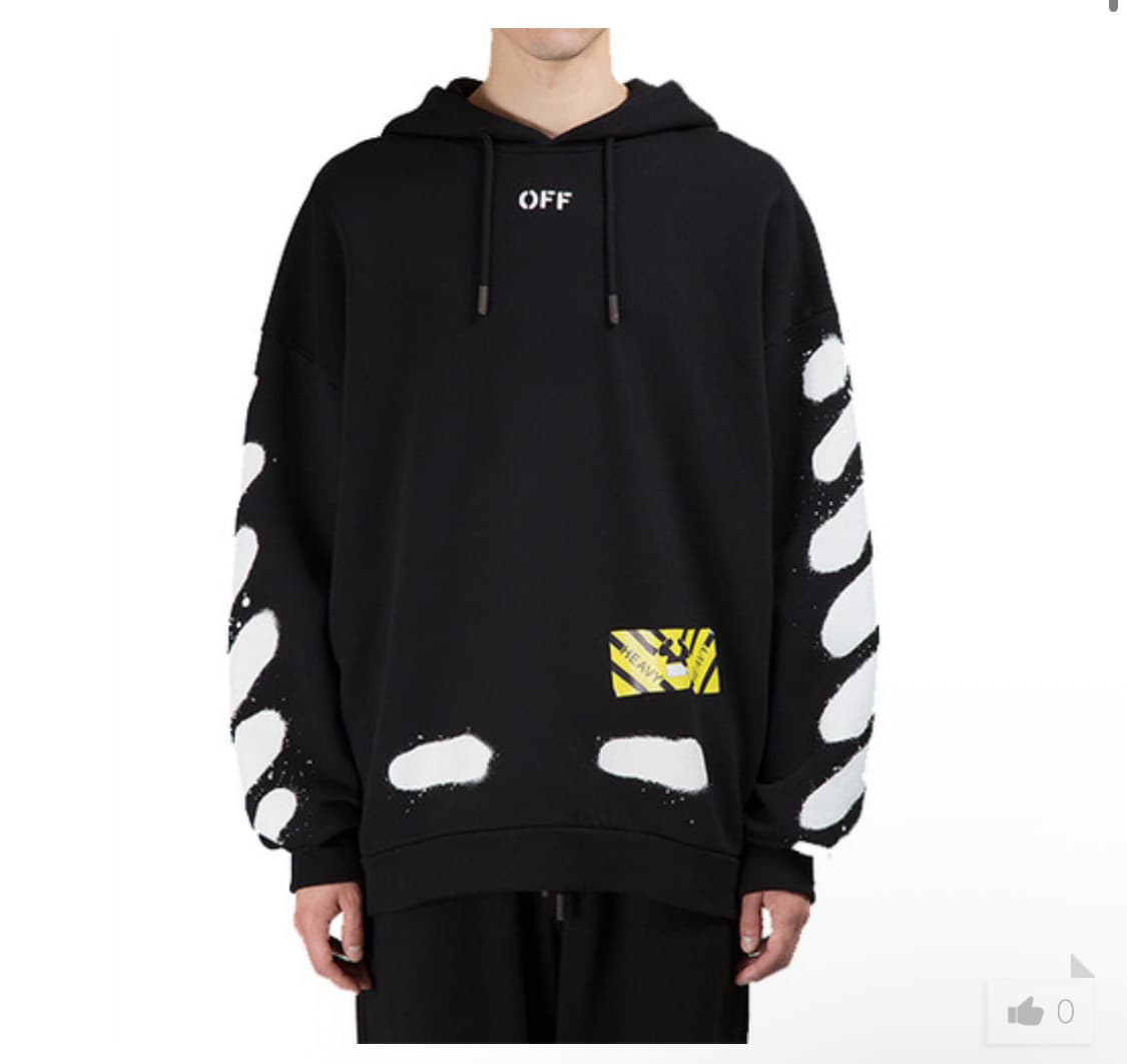 오프화이트 스프레이 후드티 상품이미지2