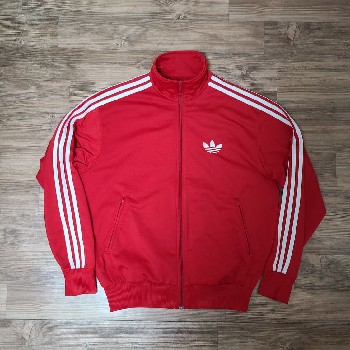 (XL105)00s유럽/독일 OG 구형 아디다스 파이어버드 레드 트랙탑 상품이미지1