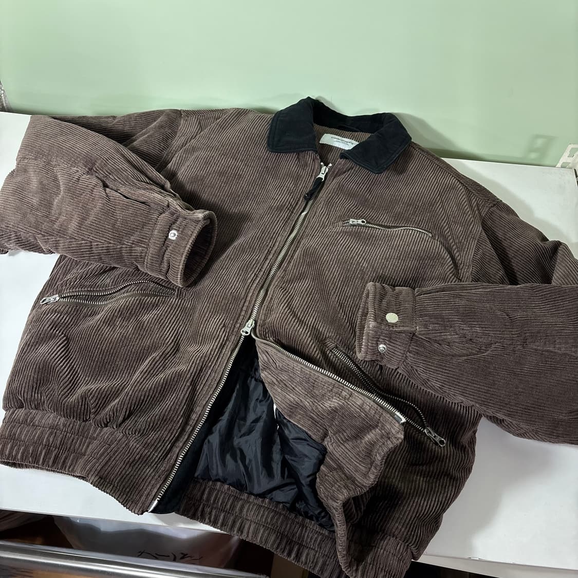 100-105 코드그라피 브라운 코듀로이 봄버 워크자켓 상품이미지2