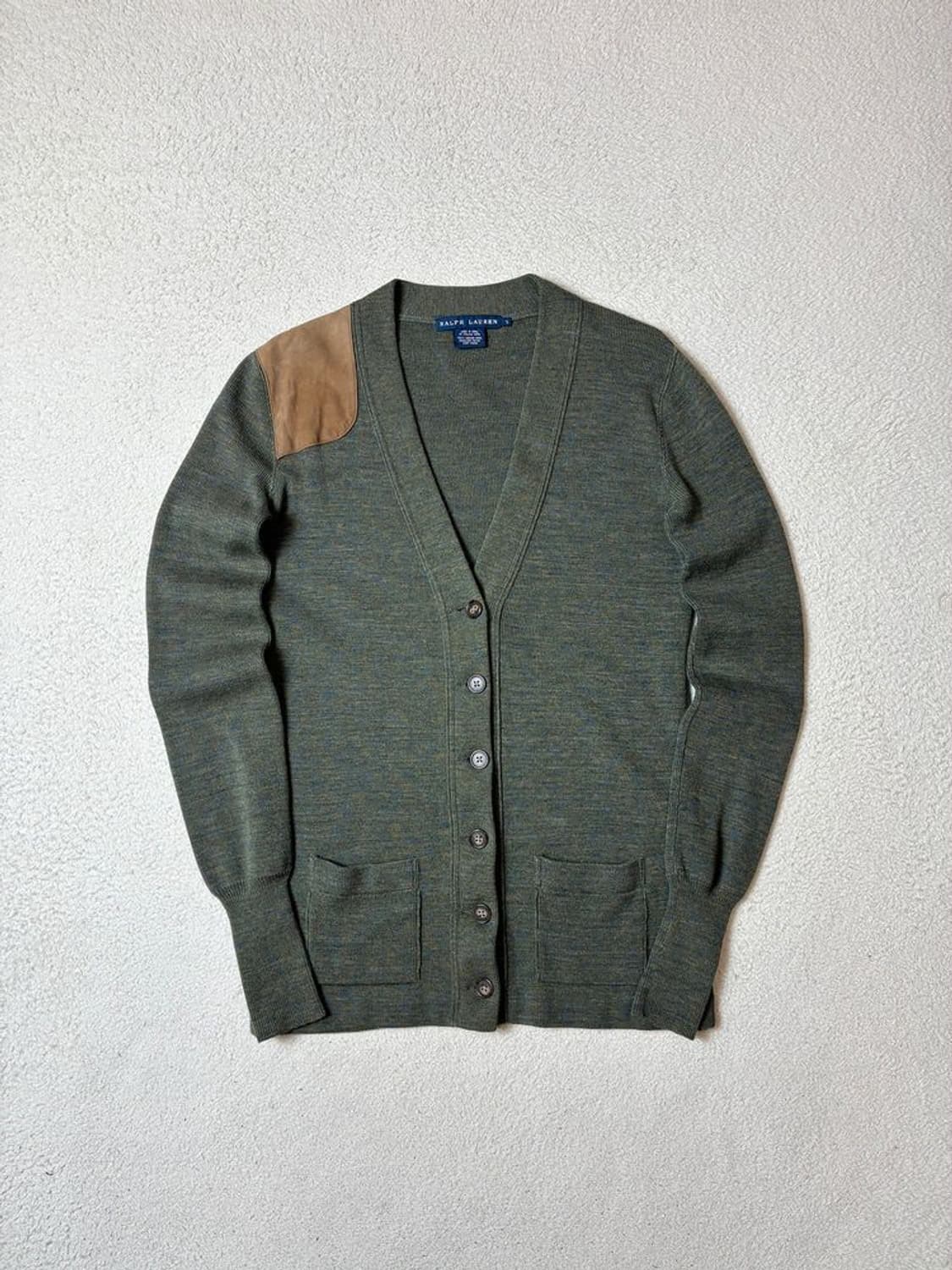 폴로 랄프로렌 00's 염소가죽 패치 니트 가디건 PN7871 상품이미지1