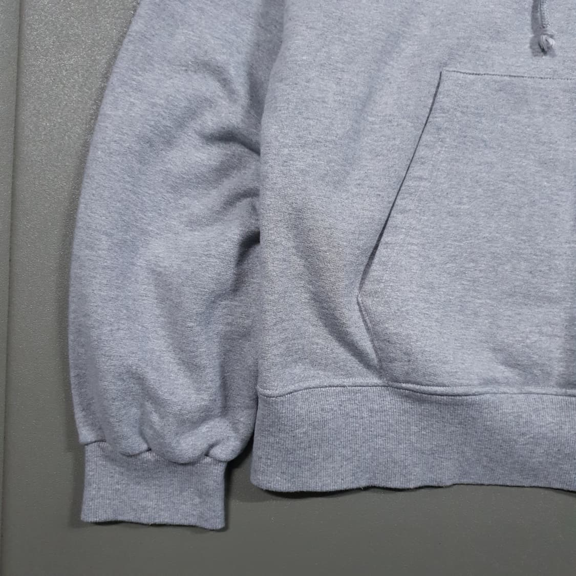 실측 XL) 프리즘웍스 USN 아노락 스웻 후디 그레이 오버핏 후드티 상품이미지4