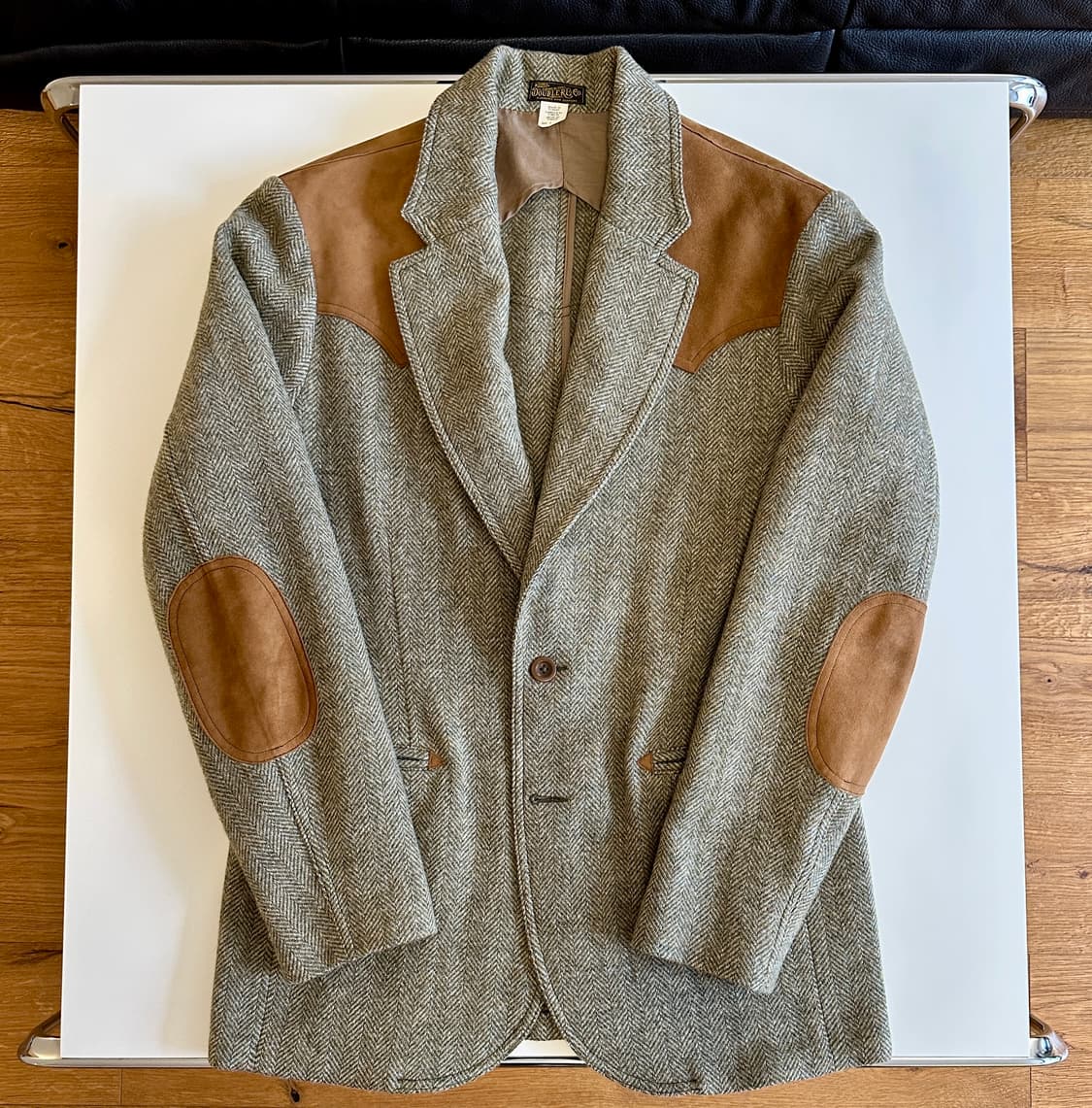 RRL 26SS 언컨스트럭티드 스웨이드 헤링본 웨스턴 블레이저 M 신품 상품이미지10