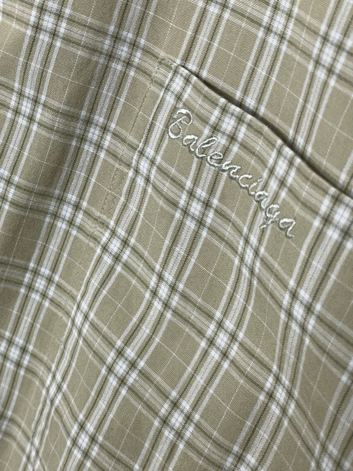 발렌시아가 로고플레이 체크 셔츠 상품이미지5