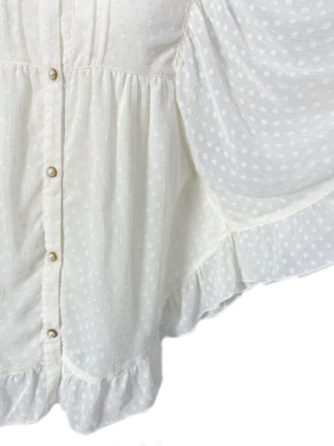 모리걸 갸루 아이보리 블라우스 케이프 상품이미지3