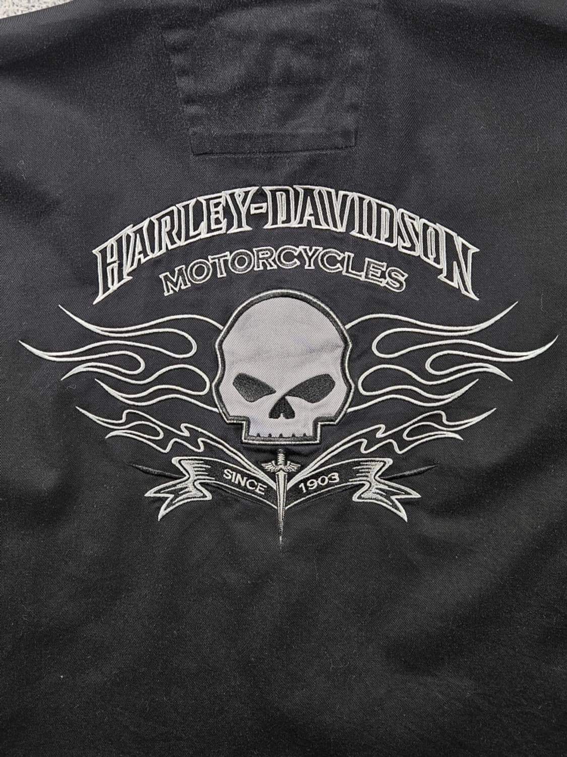 할리데이비슨 모터사이클 포켓 스컬 바이커 셔츠 ( L ) / 9362 상품이미지10