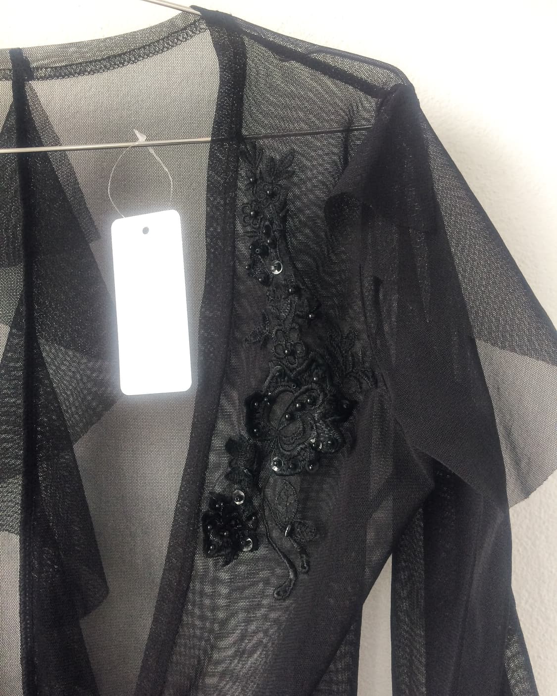 Ruffle point mesh cardigan 상품이미지5