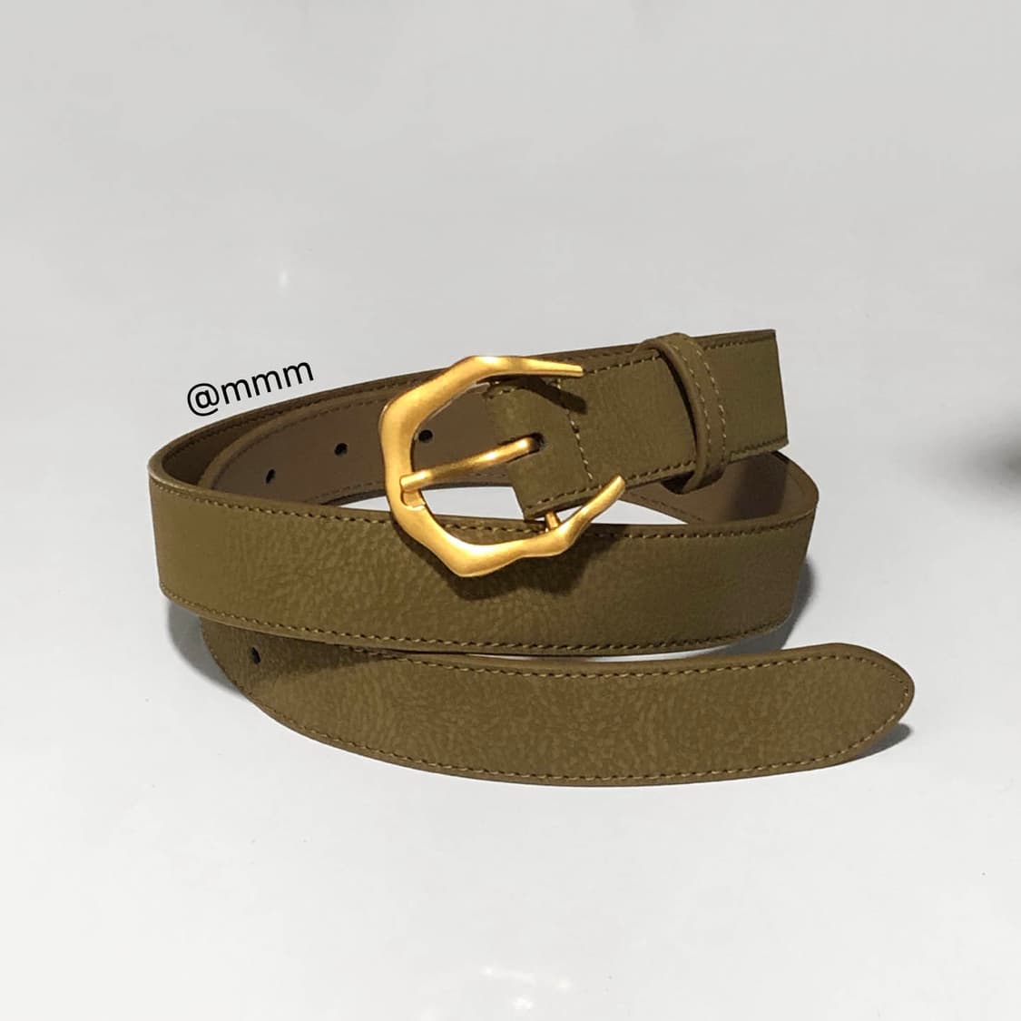 [Unisex] 골든 C버클 가죽 벨트 상품이미지6