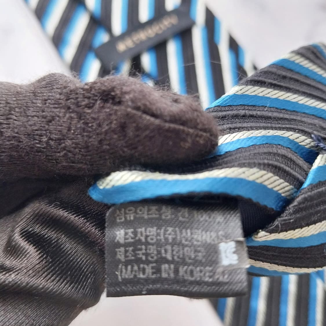 메트로시티 실크 블루 스트라이프 넥타이 8.7cm A+등급 K2111
 상품이미지10