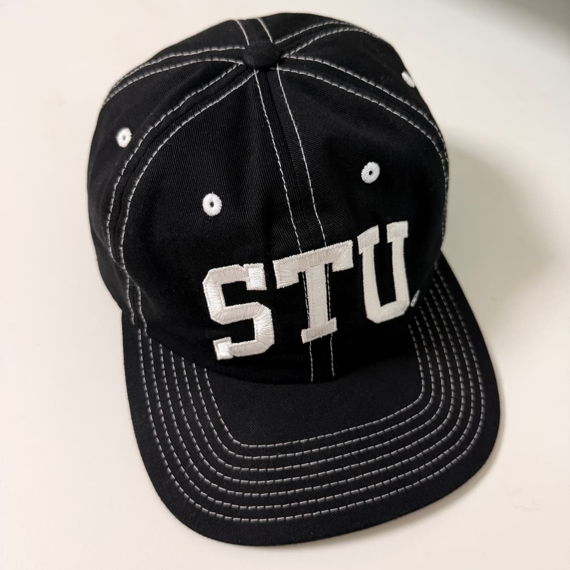 스투시 미드 뎁스 스투 아치 스트랩백 캡 트루 블랙 (반택포) 상품이미지2