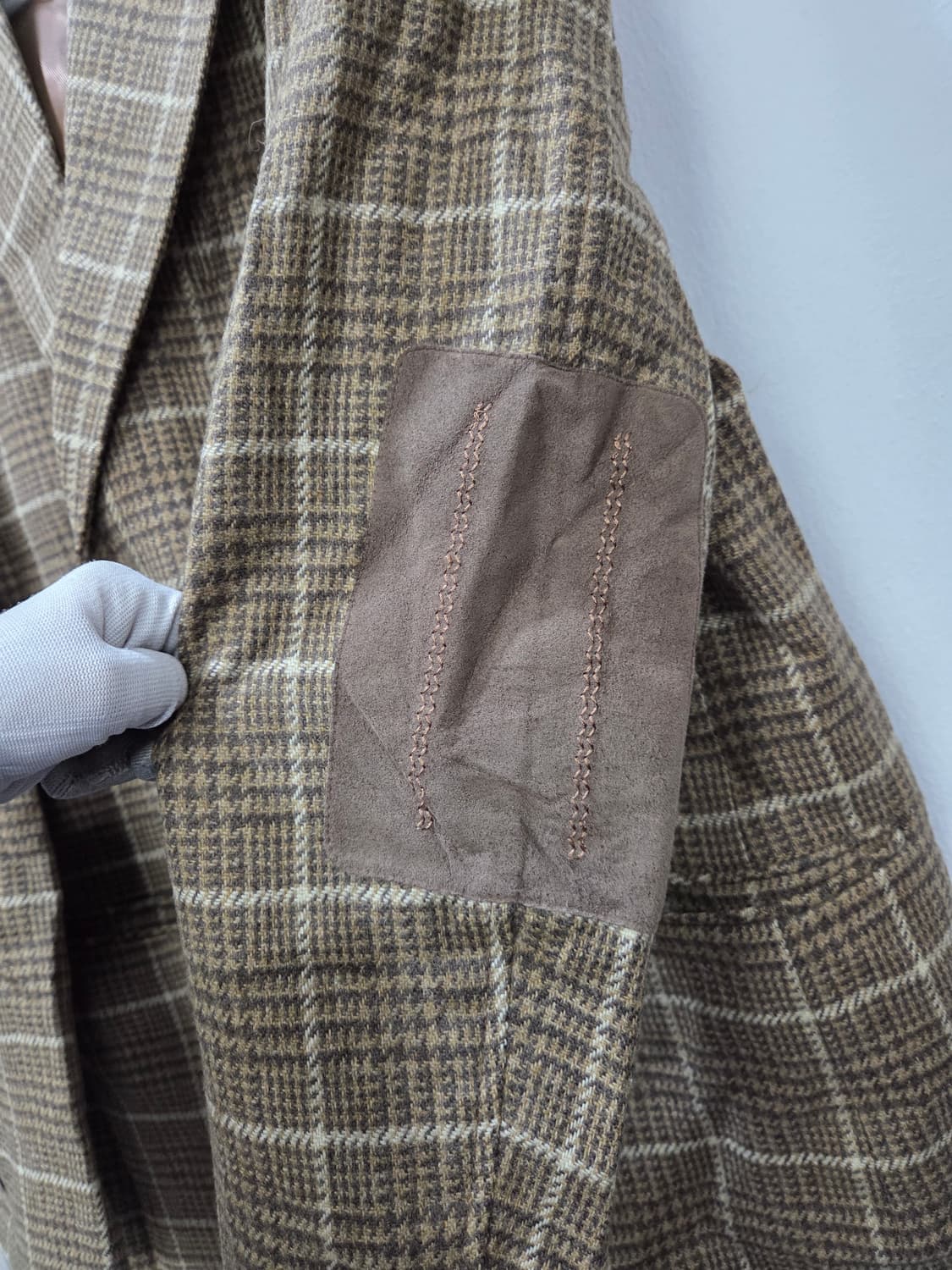 닥스 체크무늬 클랙식 울 자켓 브라운 울모직 블레이져 105 상품이미지3